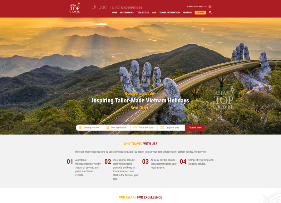 AsiaTopTravel Travel & Tours Website